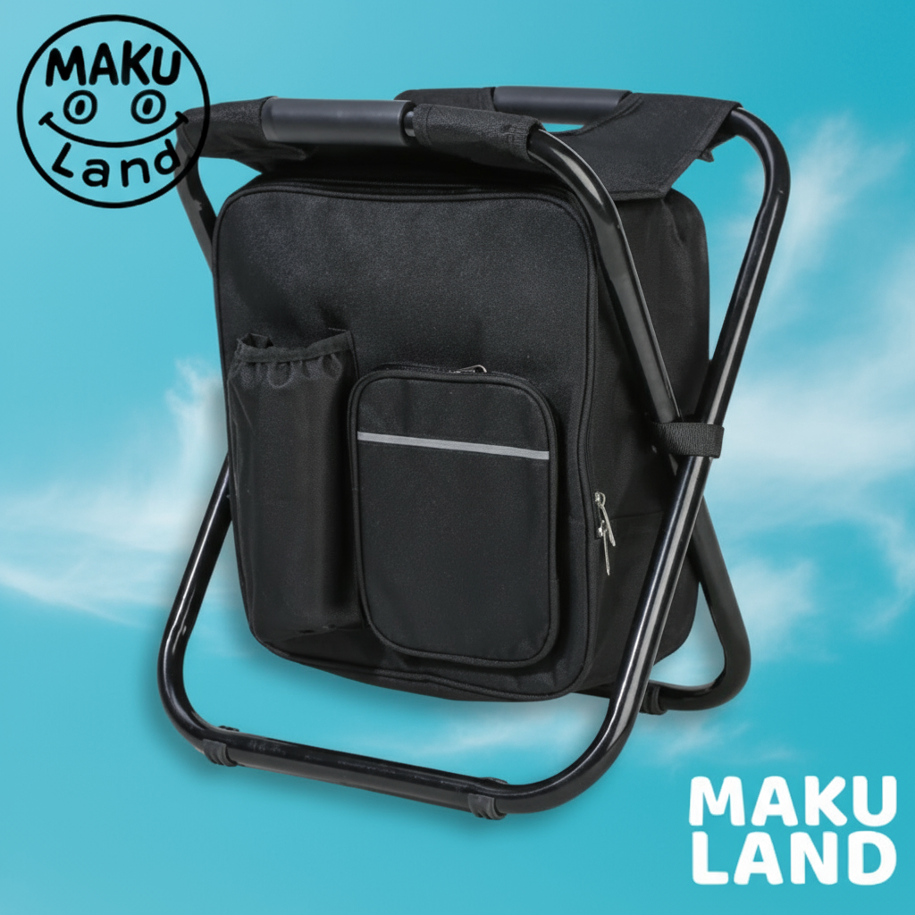 3 En 1 - Silla Plegable, Nevera Y Mochila