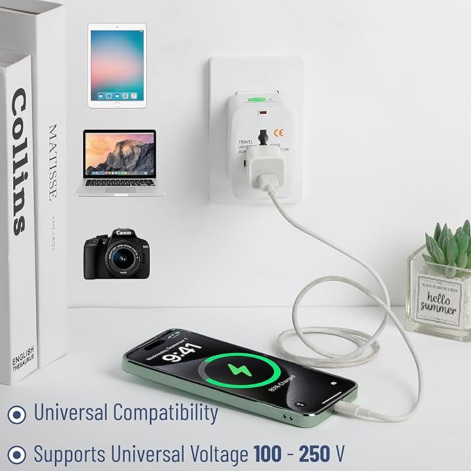 Adaptador De Corriente Universal Viajero