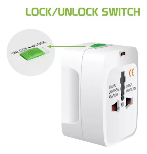 Adaptador De Corriente Universal Viajero
