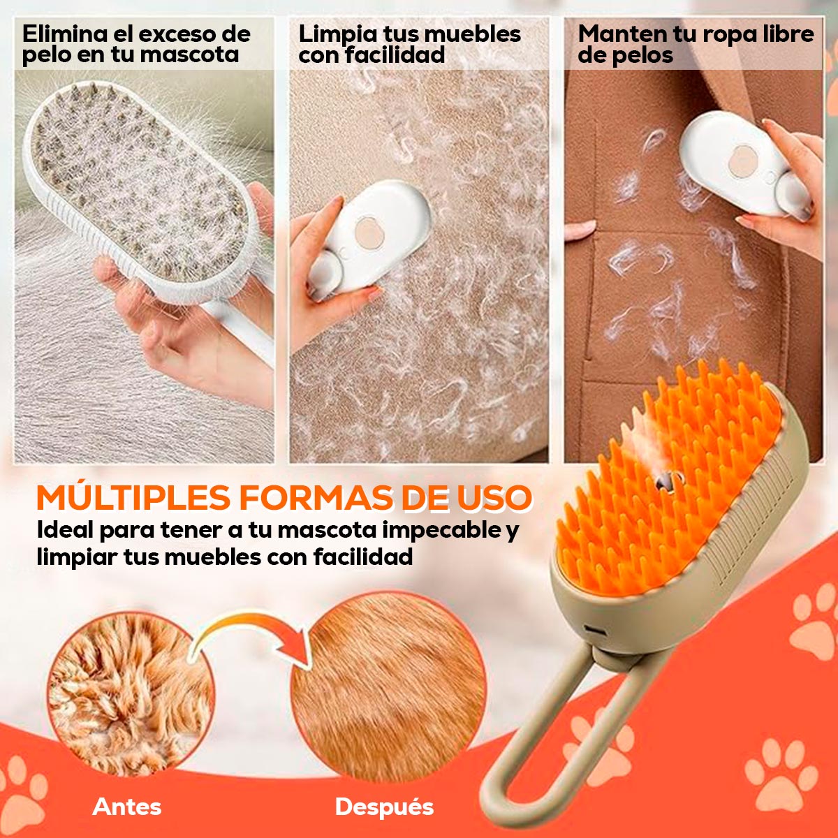 Cepillo Vaporizador Multifuncional