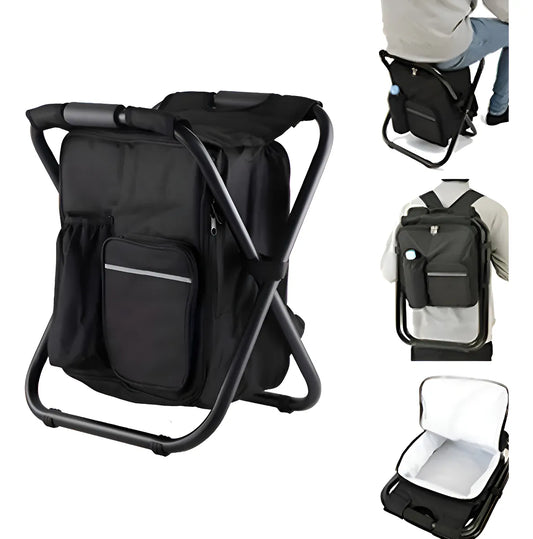 3 En 1 - Silla Plegable, Nevera Y Mochila
