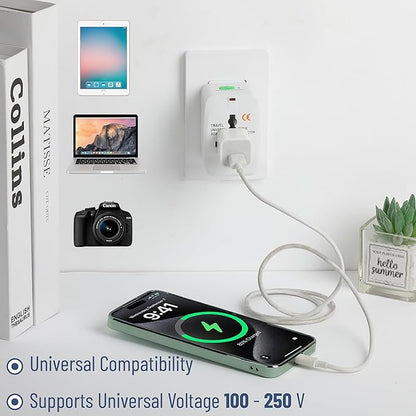 Adaptador De Corriente Universal Viajero