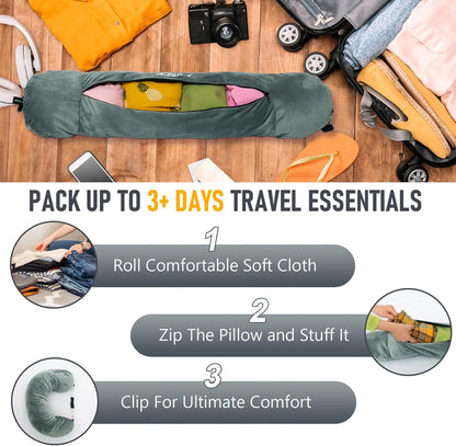 Almohada De Viaje Rellenable Con Ropa