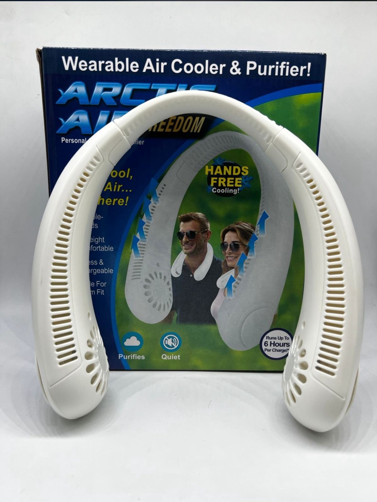 🍃 Ventilador Portátil de Cuello – Enfriamiento 360° con Estilo Moderno y Potente