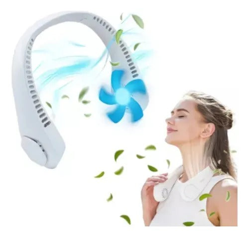 🍃 Ventilador Portátil de Cuello – Enfriamiento 360° con Estilo Moderno y Potente