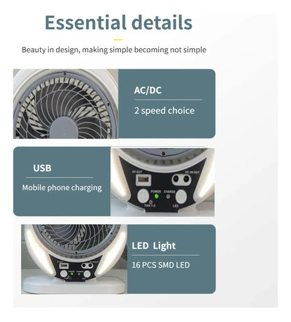 Ventilador Eléctrico De Energía Solar